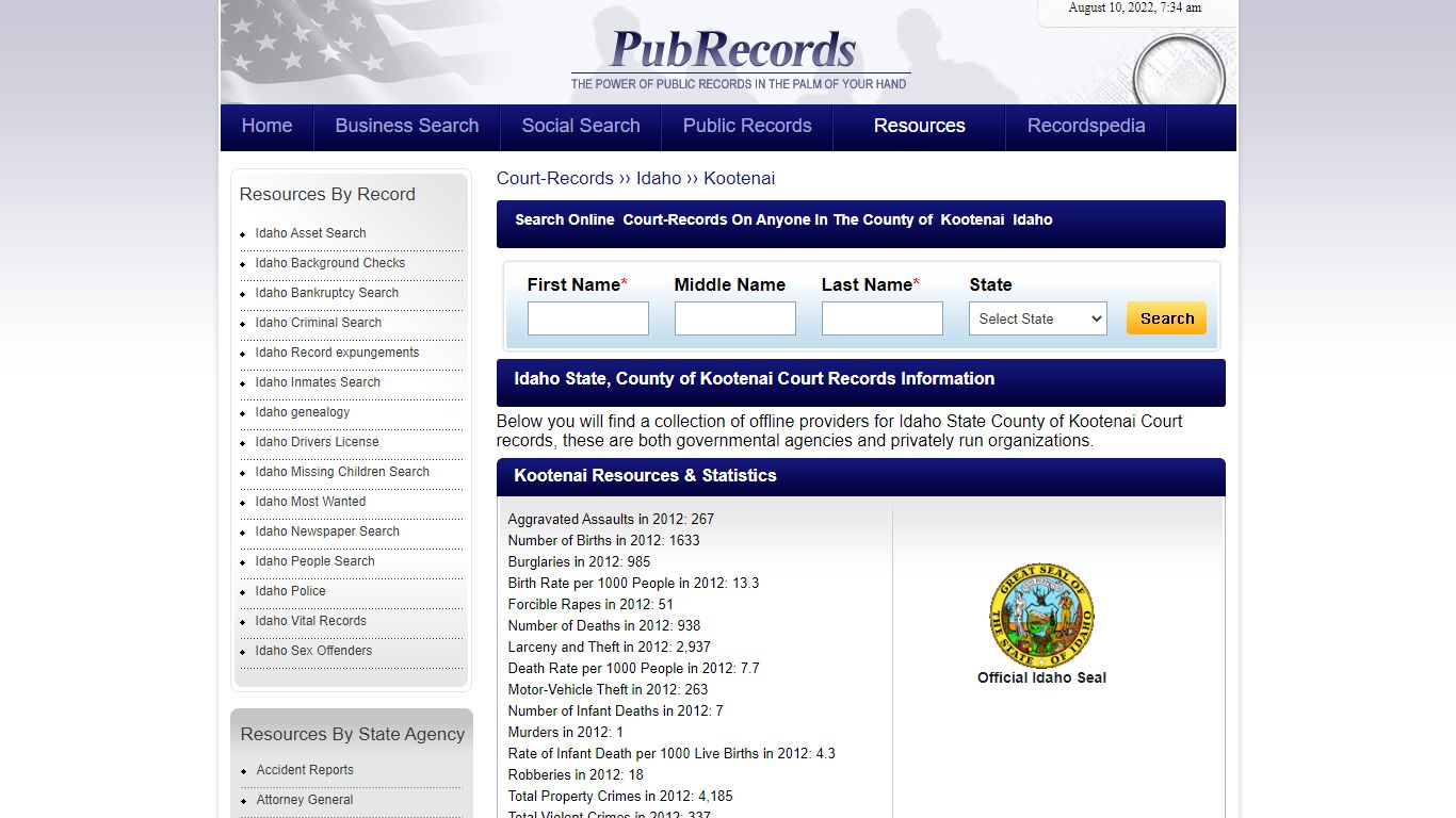 Kootenai County, Idaho Court Records